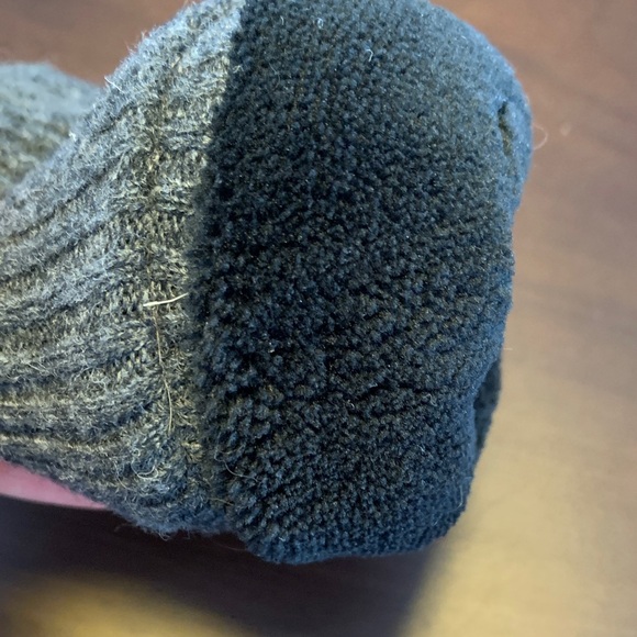 Leather Mittens, real Fur Trim and Wool Wrist Band - Picture 4 of 10